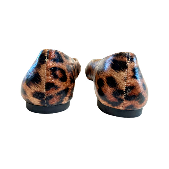 Mix No. 6 Barbro Flats Ballet Women’s Size 8M Animal Print Slip-On Peep Toe - Picture 6 of 10